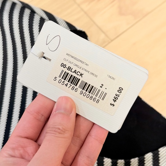 NWT Ted Baker London Women’s Reetah Cut Out Circle Stripe Midi Dress - Picture 4 of 6